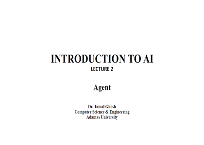 Lecture 2 Agents